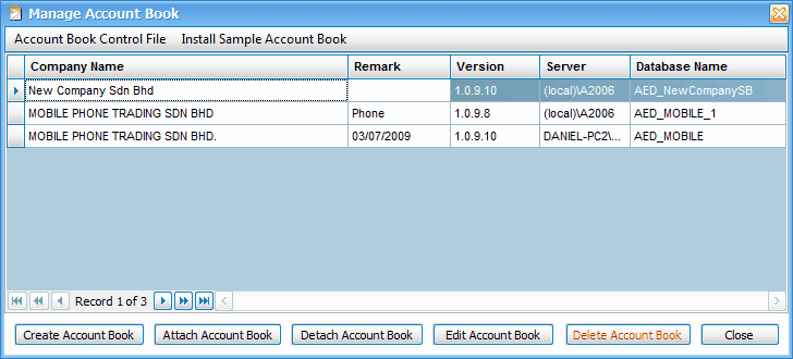 Manage account book