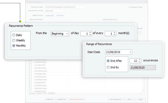 Schedule Your Recurring Entries