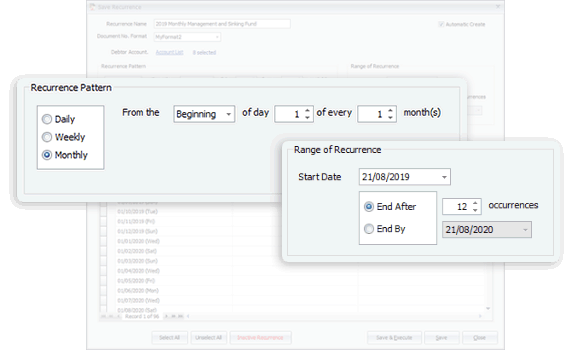 Schedule Your Recurring Entries