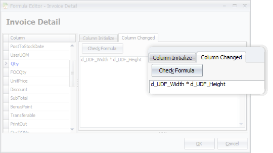 Use of Formula Editor