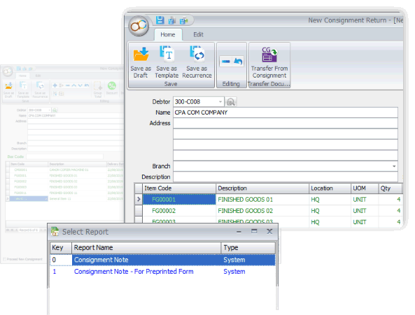 Refined Consignment Module