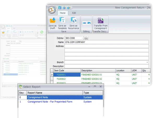 Refined Consignment Module