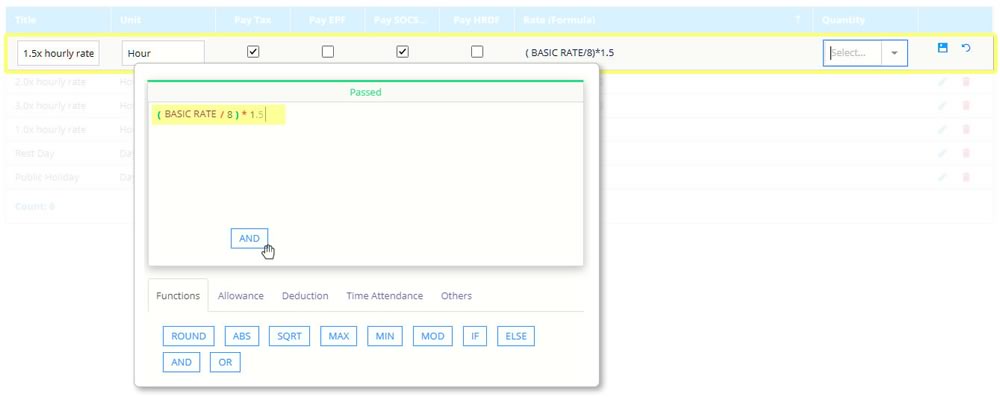 Malaysia AutoCount Cloud Payroll - formula