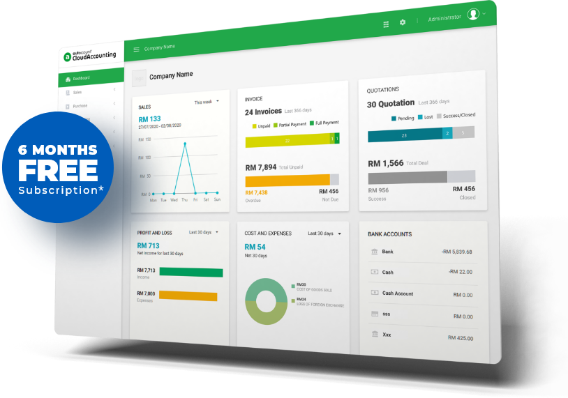 Connect your UOB Business Banking account to enjoy FREE 6-months AutoCount Cloud Accounting Pro Plan subscription worth RM1,080*