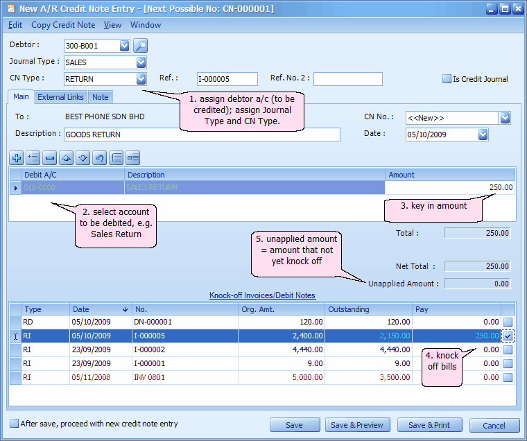 Sales: How to find out knock off detail of an Invoice - AutoCount Resource  Center