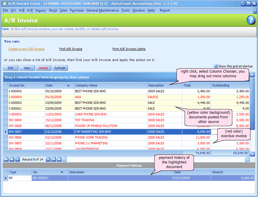 Sales: How to find out knock off detail of an Invoice - AutoCount Resource Center